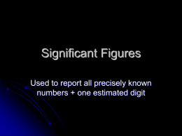 Significant Figures Notes PPT