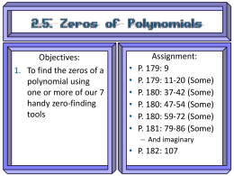 2 5 Zeros Polynomials