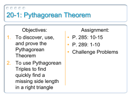 20 1 Pythag Theorem