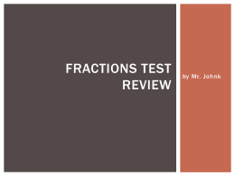 Fractions Test Review