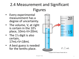 2.4 Measurement and Significant Figures