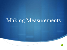 Making Measurements