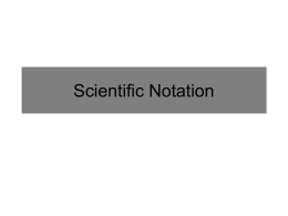 Scientific Notation