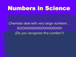 Numbers in Science