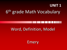 6th g Math Vocab Unit 1 pptx