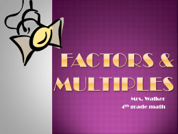 factors and multiples powerpoint