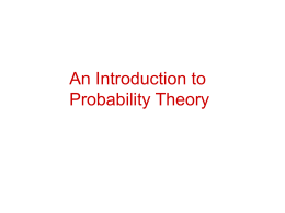 Lesson One Introduction to Probability Theory File