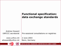 Functional specification: the data exchange standards Andrew