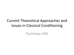 Current Theoretical Approaches and Issues in