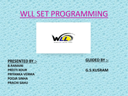 WLL set programming - BSNL Durg SSA(Connecting India)