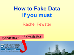 How to Fake Data If You Must