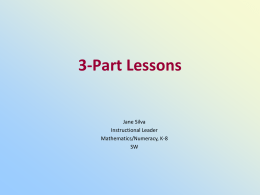 Using a 3-part Lesson Model
