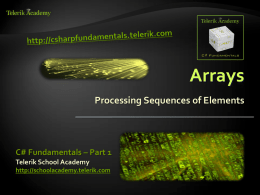 Arrays - Telerik