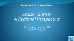 Cruise Tourism (Regional Perspective)