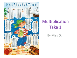 Multiplication Take 1
