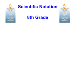 Scientific Notation Power Point #2