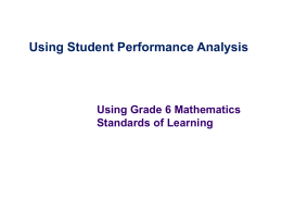 Student Performance Analysis Math 6b