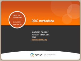 DDC metadata