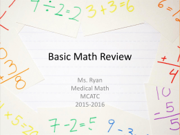 Basic Math Review PP 1