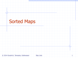 Sorted Maps and Skip Lists