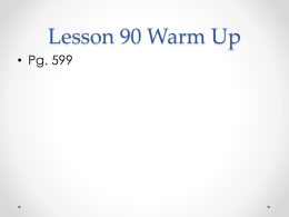 Course 3 Lesson 90