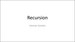 Recursion - Damian Gordon