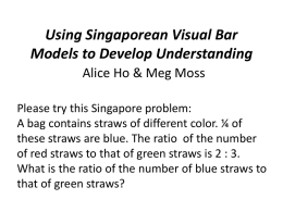 Using Singaporean Models to Develop Understanding