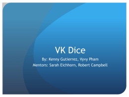 VK Dice - UCI Math