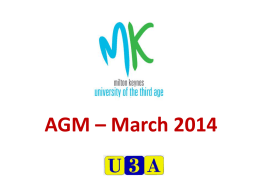 AGM – March 2014 Members