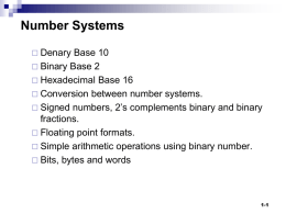 Number and Coding Systems