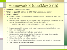 Homework 3 (Due: May 27th)