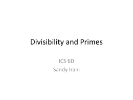 Divisibility and Primes