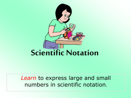 Scientific Notationx