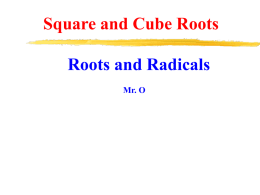 Square and Cube Roots