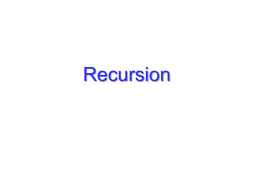 Recursion - UWO Computer Science