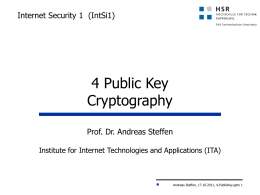 4 Public Key Cryptography
