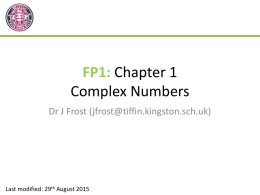 FP1: Chapter 1 Complex Negative