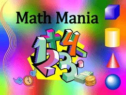 Math Mania - Net Start Class