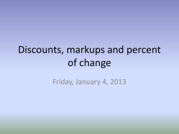 Percent Discounts