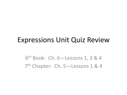 In-class Quiz Review PowerPoint