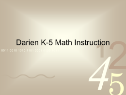 Darien K-5 Math Curriculum