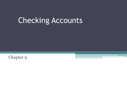 Ch9 notes_checking accountsx