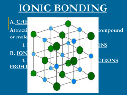 ionic bonding - Old Saybrook Public Schools