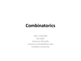 Combinatorics - The Copa Room