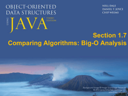 Comparing Algorithms - Big-O Analysis