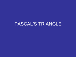 pascal`s triangle - Bibb County Schools