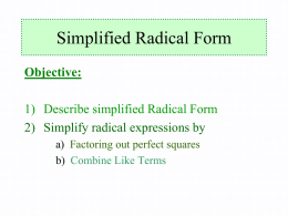 File 33 simplified radical form