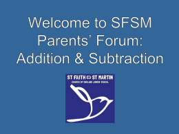SFSM Parents` Forum 4.5.16 PPTX File