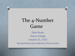 The 4-Number Game