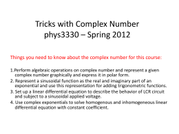 Tricks with Complex Number